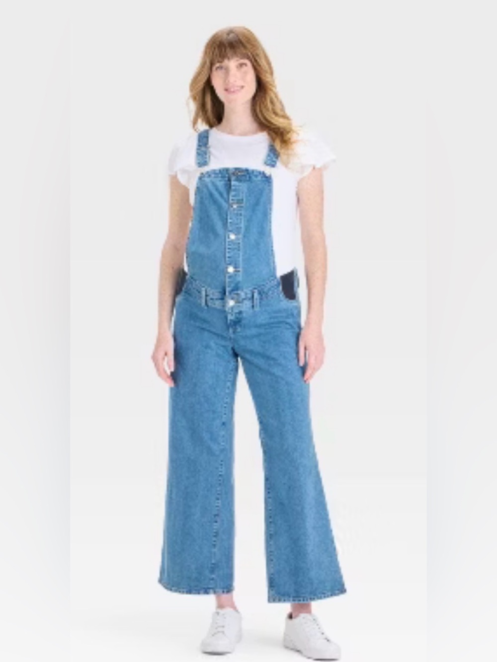 Isabel Maternity by Ingrid & Isabel Sailor Overalls – Medium Wash – Size 10